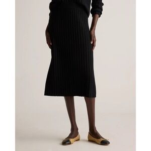 Quince Women Mongolian Cashmere Midi Skirt Brown Basic M